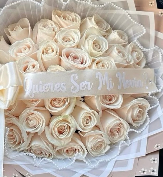 Custom Ribbon with Bow for Bouquets