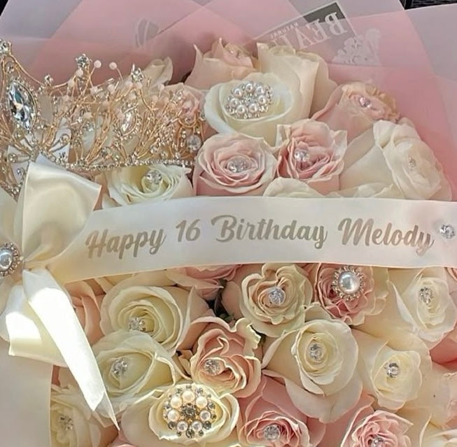 Custom Ribbon with Bow for Bouquets