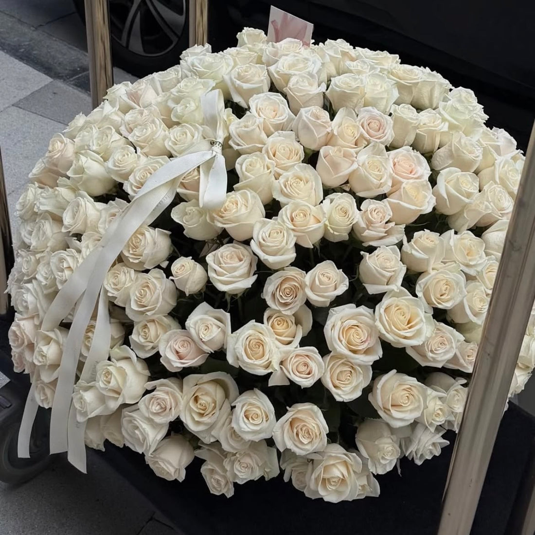 White Roses in a Basket