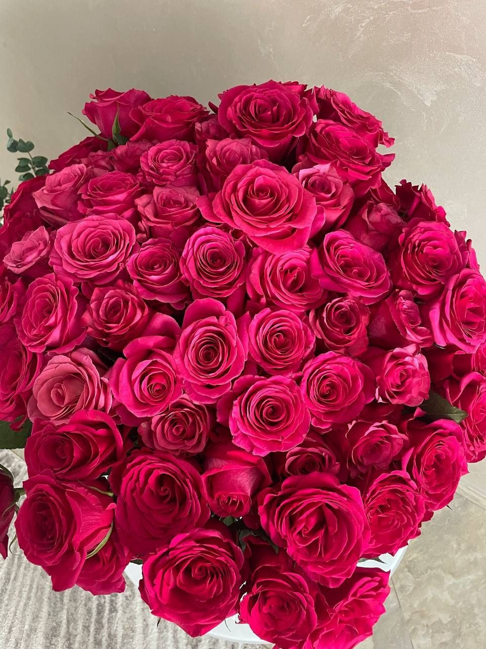 50 Hot Pink Roses