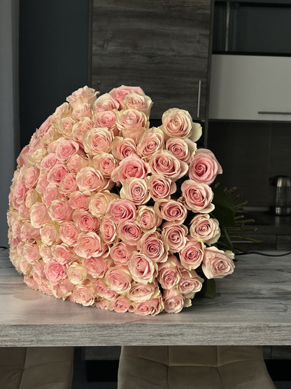 100 Premium Pink Roses