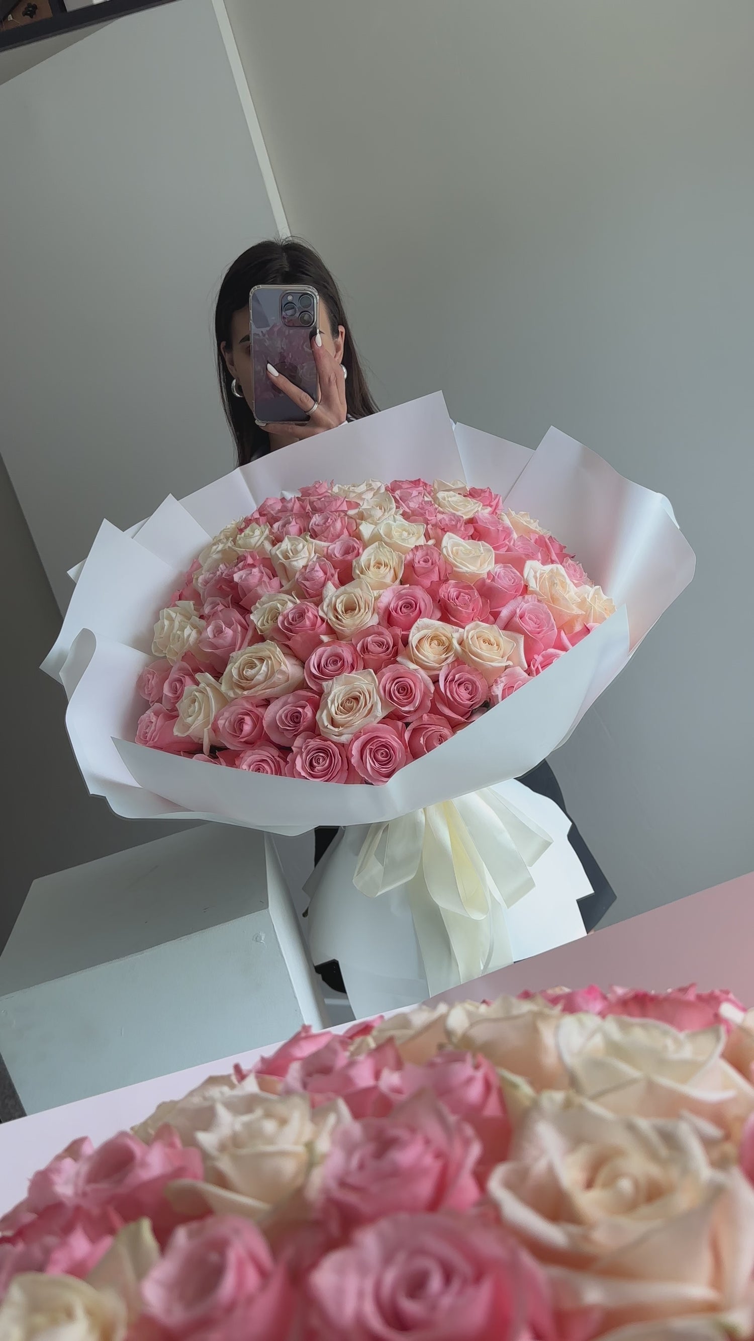 75 Pink and White Roses