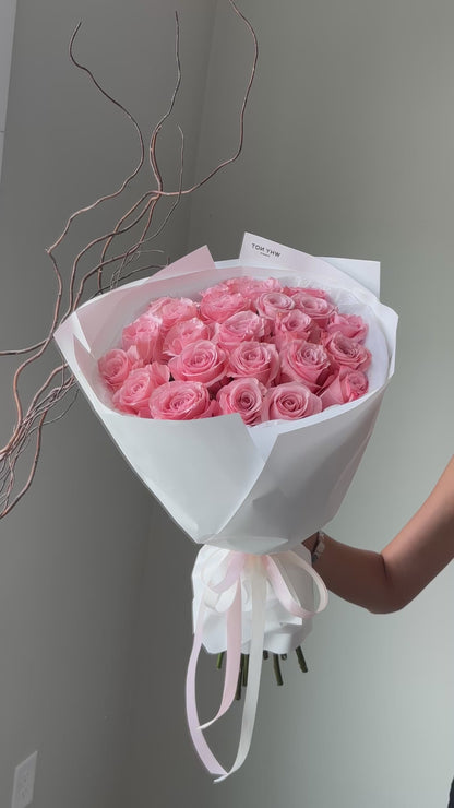 25 Pink Roses